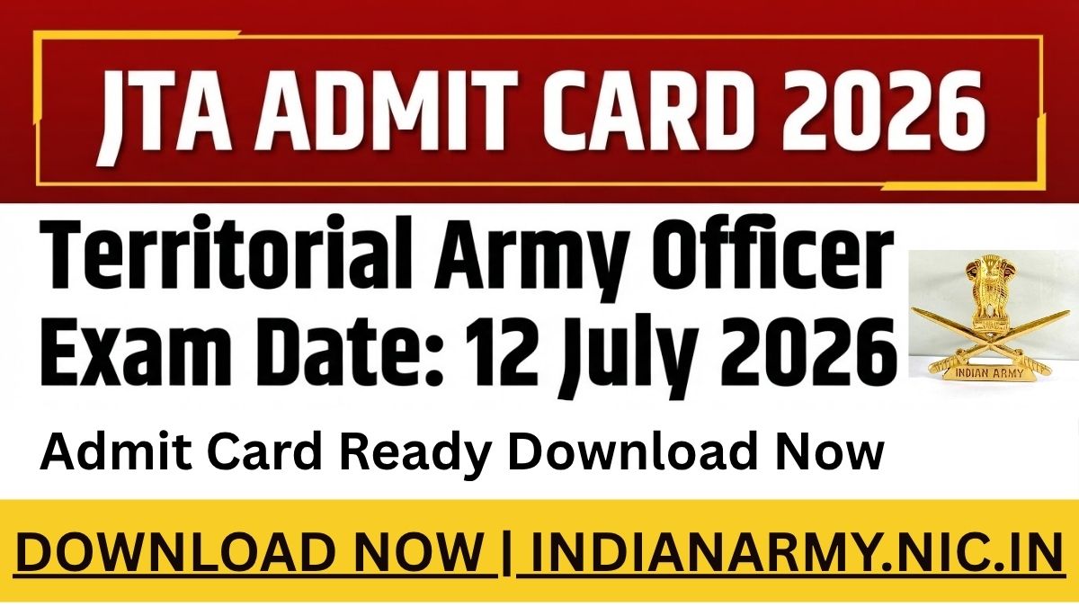 Territorial Army Officer Admit Card 2026 Now Available For Download