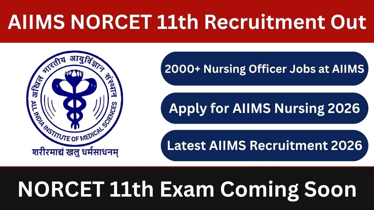 AIIMS NORCET 11th Recruitment 2026: Apply Online Now