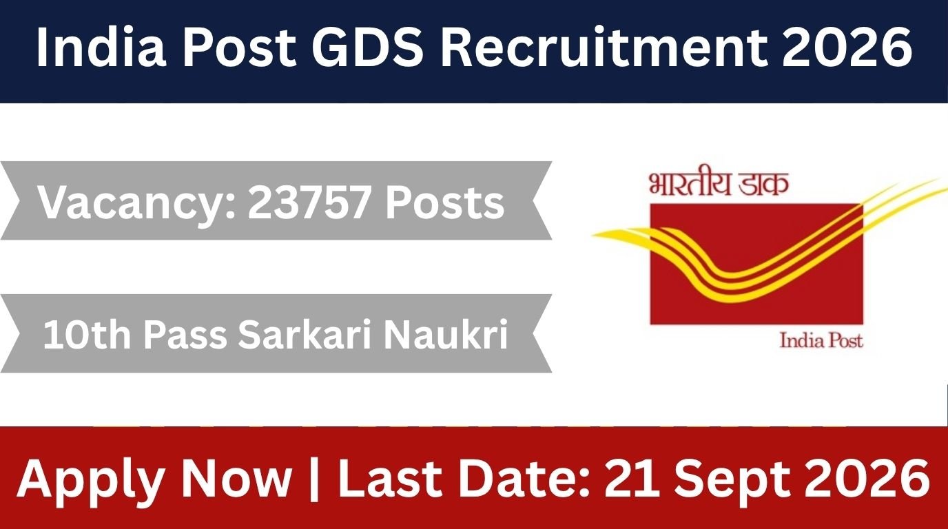India Post GDS Recruitment 2026: Apply Online for 23757 Gramin Dak Sevak Vacancies Across India